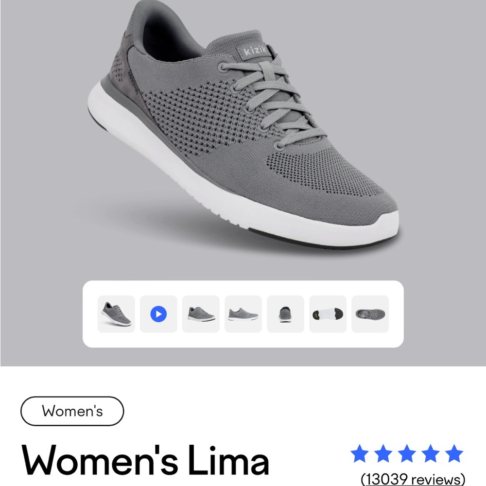 Kizik Women Lima Show in gray - size 7.5